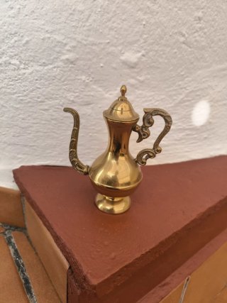 Lámpara de aceite de latón antigua