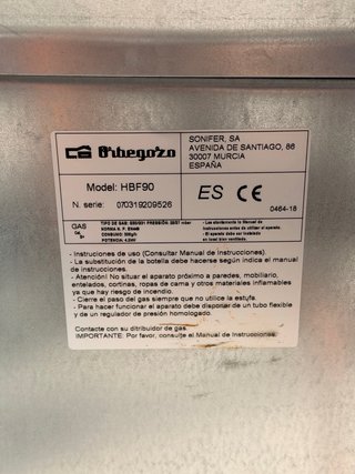 Estufa Gas Orbegozo Llama Azul 4200W