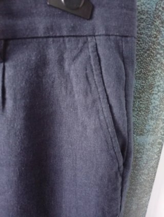 Pantaloni uomo lino blu