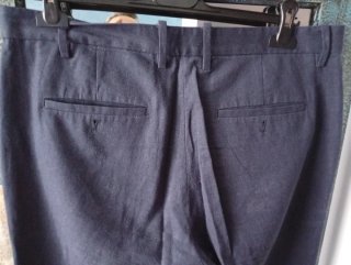 Pantaloni uomo lino blu