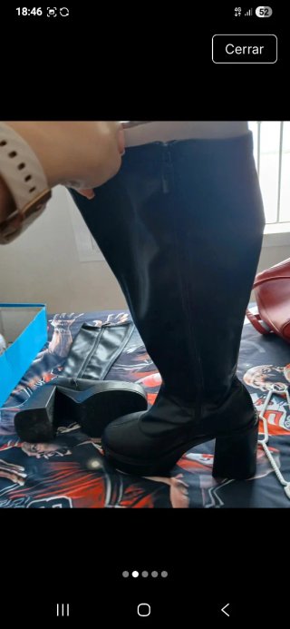 Botas altas plataforma Mizuno azul talla 39