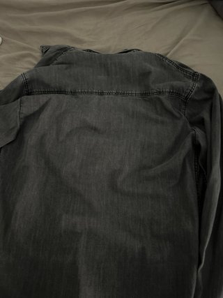 Camisa Denim Gris Bershka Talla S