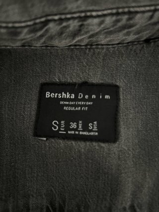 Camisa Denim Gris Bershka Talla S