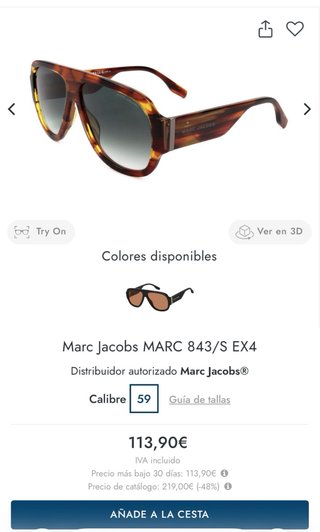 Gafas de sol Marc Jacobs MARC 843/S EX4