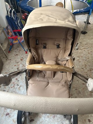 Passeggino Bebecar Pelle Beige 2020