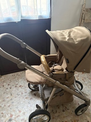 Passeggino Bebecar Pelle Beige 2020