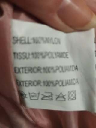 Plumífero rosa palo largo
