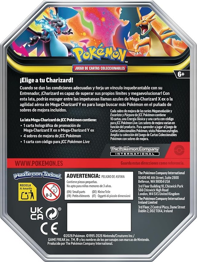 Mega Charizard X EX Lata Metálica Pokémon TCG