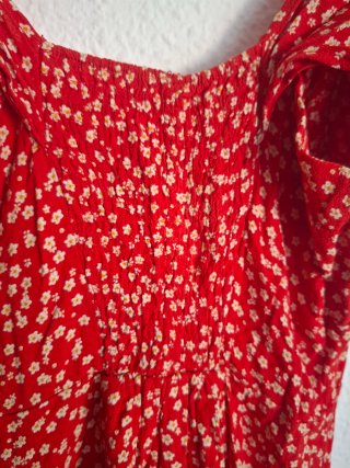 Vestido corto estampado flores