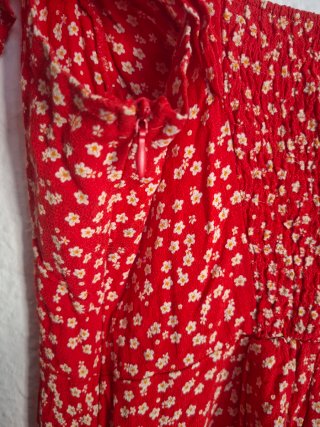 Vestido corto estampado flores