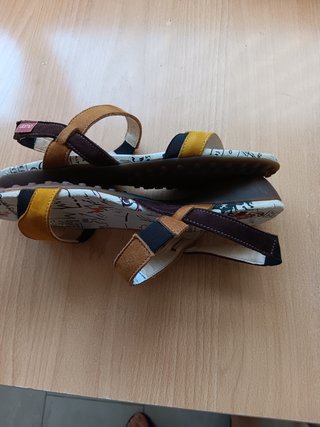 Sandali Clamp in pelle multicolore Tg 39