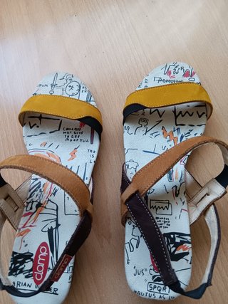 Sandali Clamp in pelle multicolore Tg 39