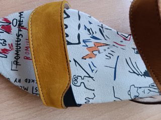 Sandali Clamp in pelle multicolore Tg 39