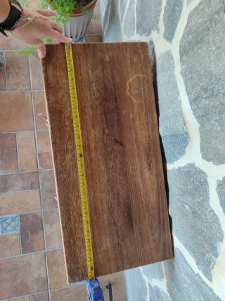 Mueble de baño de mimbre y madera