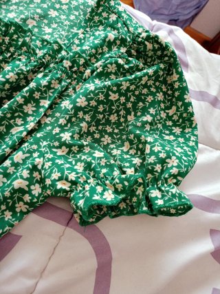 Vestido largo floral verde