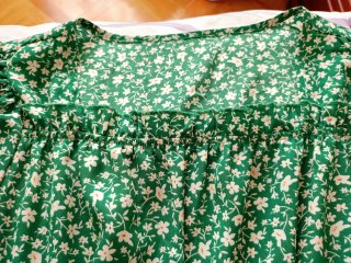 Vestido largo floral verde