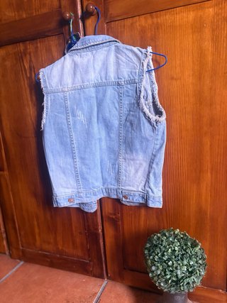 Chaleco vaquero boho azul