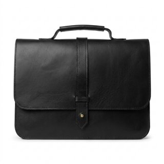 Maletín Cuero Negro Hombre Vintage Ejecutivo.