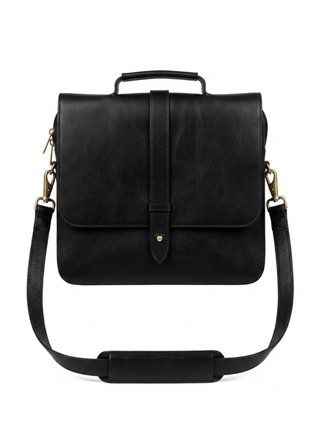 Maletín Cuero Negro Hombre Vintage Ejecutivo.