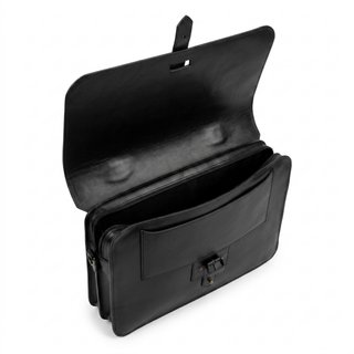 Maletín Cuero Negro Hombre Vintage Ejecutivo.