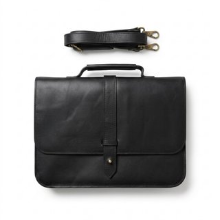 Maletín Cuero Negro Hombre Vintage Ejecutivo.