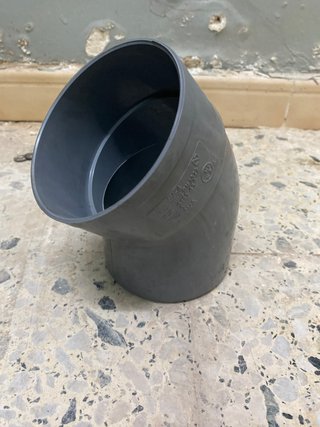 Codo PVC 110mm 45° UNE EN 1329