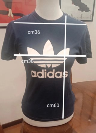Adidas Originals,  T-Shirt Donna  Vintage. XS
