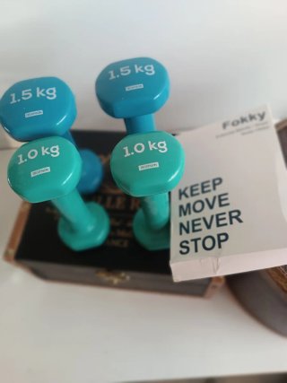 Mancuernas 1kg y 1.5kg + Cintas Entrenamiento