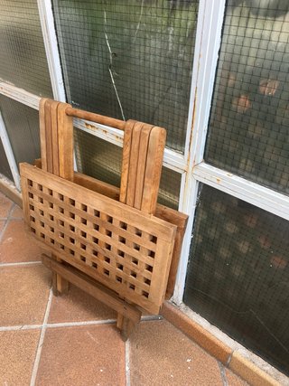 Mesilla plegable madera vintage picnic