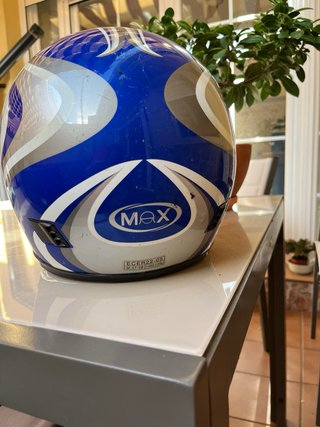 Casco Moto Azul Talla M
