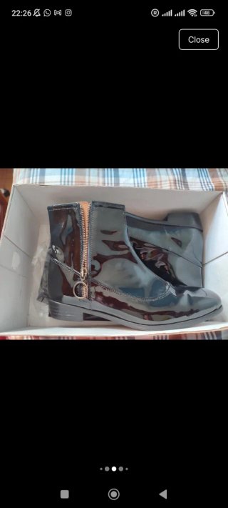 Botas de piel negras estilo años 60