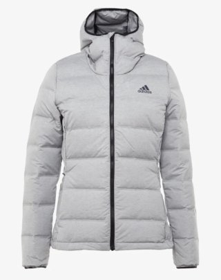 Chaqueta Adidas gris acolchada con capucha