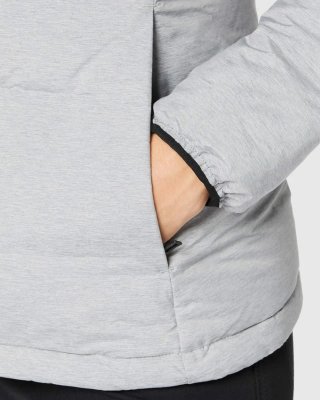 Chaqueta Adidas gris acolchada con capucha