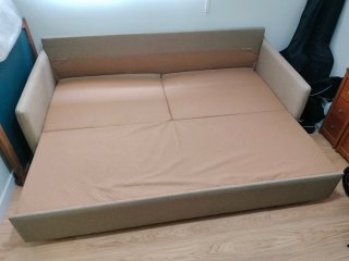 Sofá Cama Beige Tela