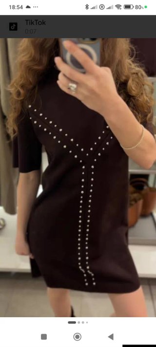 Vestido Zara Negro Tachuelas