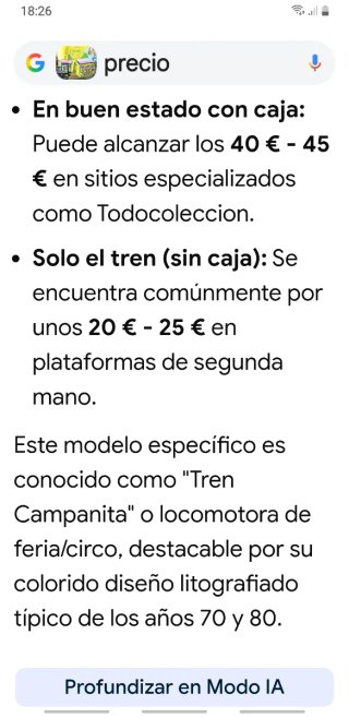 Tren Campanita de hojalata litografiada (CON CAJA)