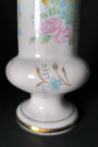 Pote com Tampa 20cm Porcelana Encarnaçao Portugal