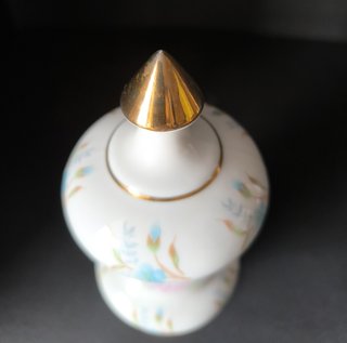 Pote com Tampa 20cm Porcelana Encarnaçao Portugal