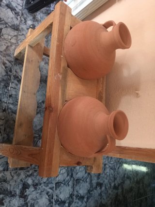 Cantaros de barro decorativos