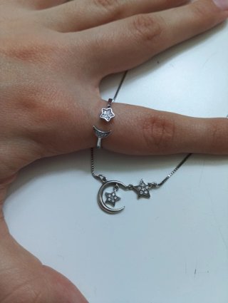 Conjunto collar y anillo Plata de ley 925