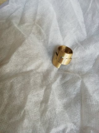 Anillo Malababa Cubista Dorado