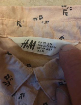 Vestitino H&M bambina 6/7 anni fantasia floreale
