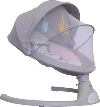 Columpio Electrónico Gris/Rosa Bluetooth