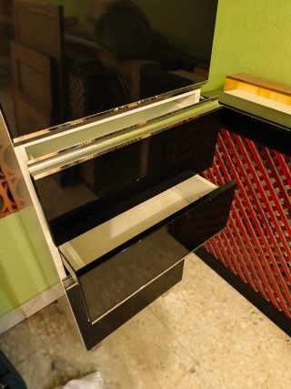 Mueble auxiliar baño negro