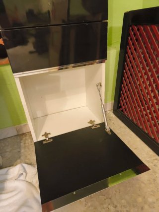 Mueble auxiliar baño negro