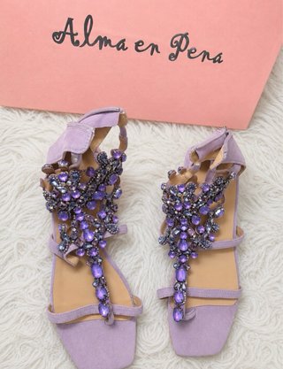 Sandalias Alma en Pena Moradas con Pedrería