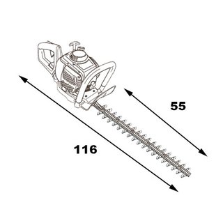 Cortasetos Gasolina 26cc 55cm Cuchilla
