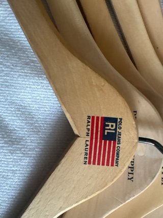 22 Perchas Ralph Lauren Madera (Set)