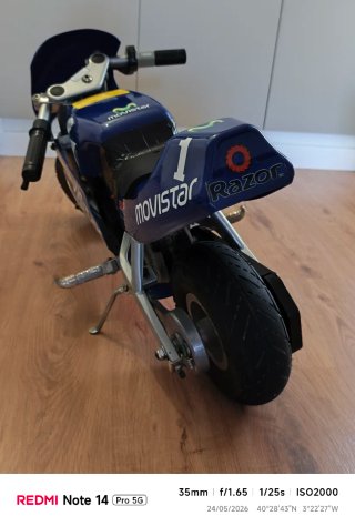 Mini Moto Eléctrica Honda Azul