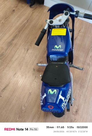 Mini Moto Eléctrica Honda Azul